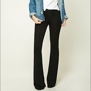 Forever 21 Stretchy Black Flare Pants, Small
